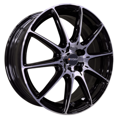 INCH 6,5x17/4x100 ET43 D60,1 FA8537 Gloss Black Machined Face (ZJH) FlowForming