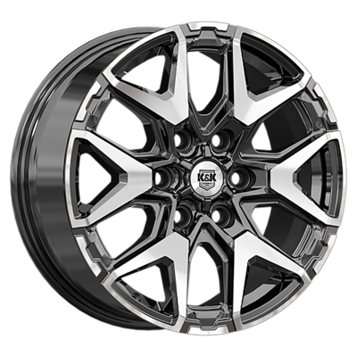 K&K 7,5x18/6x114,3 ET45 D66,1 Гангут (КС1176) Алмаз черный