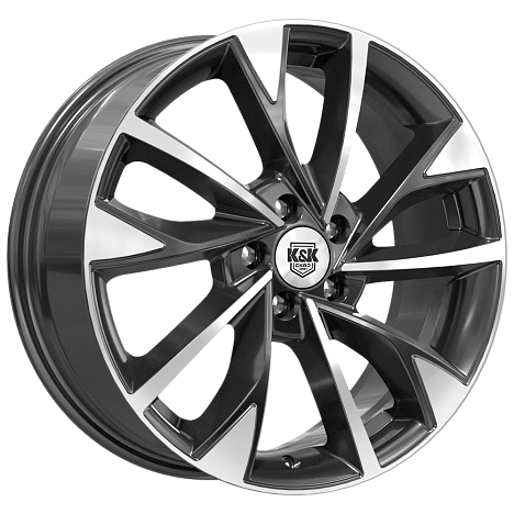 Диск КиК КС900 Роквуд 17х7 5x114,3 et 35 dia 60,1 Almaz black