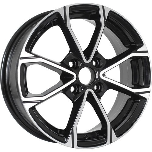 Диск KDW KD1590 15х6 4х100 et 45 dia 60,1 Black Front Polished