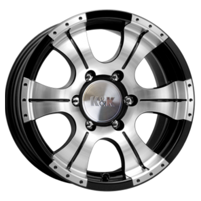 K&K 8x16/6x139,7 ET20 D108,5 Байконур (КС465М) Алмаз черный