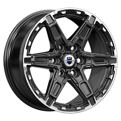 K&K 8x18/6x114,3 ET42 D66,1 Дистрикт (КС1159) черный бриллиант