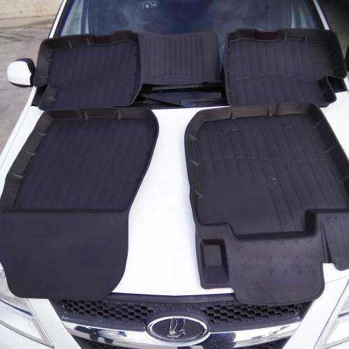 Коврики резиновые 3D STANDART для Lada Largus (2012-2021)