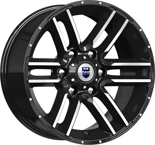 Диск КиК Алгама 17х8 6x139,7 et -20 dia 106,1 Алмаз черный