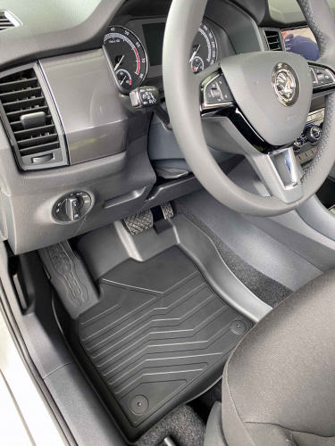 Коврики резиновые 3D LUX для Skoda Kodiaq (2016-н.в.)
