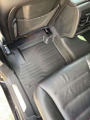 Коврики резиновые 3D LUX для Volkswagen Touareg II (2-х зонный климат) (2010-2018) (ЗАДНИЙ РЯД)